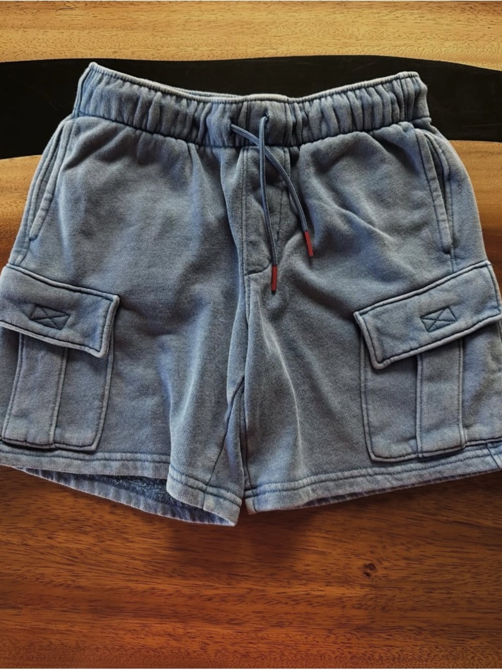 Boys Blue Cargo Sweatshorts with Drawstring